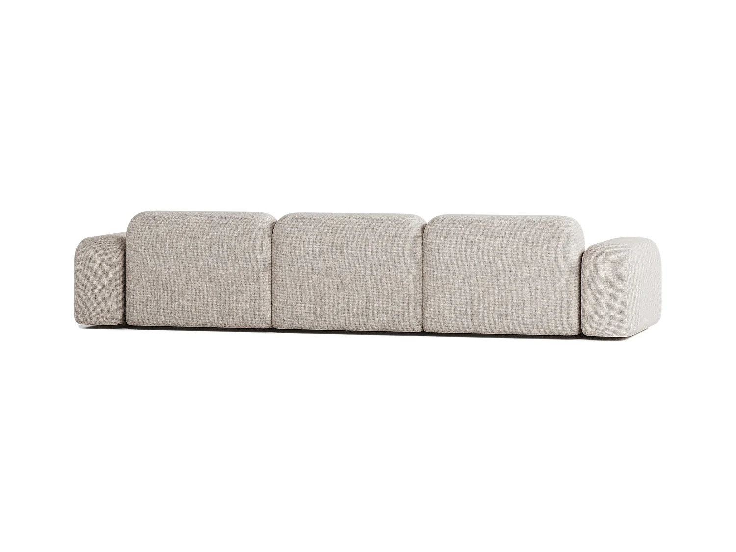 Divano Max Modulare Angolare a 5 Posti in Tessuto Beige