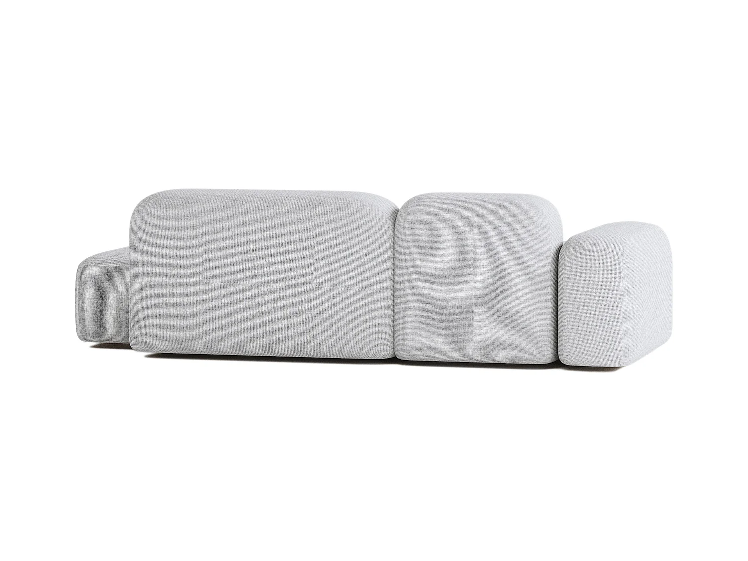 Canapé Modulable Max 3 Places Tissu Gris Clair
