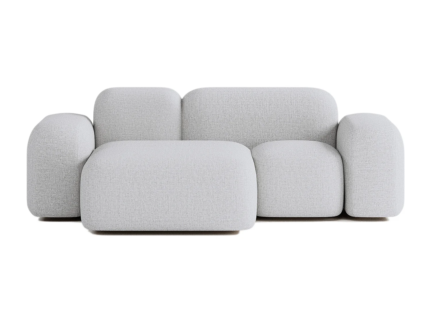 Max modulaire bank 2 zits lichtgrijs