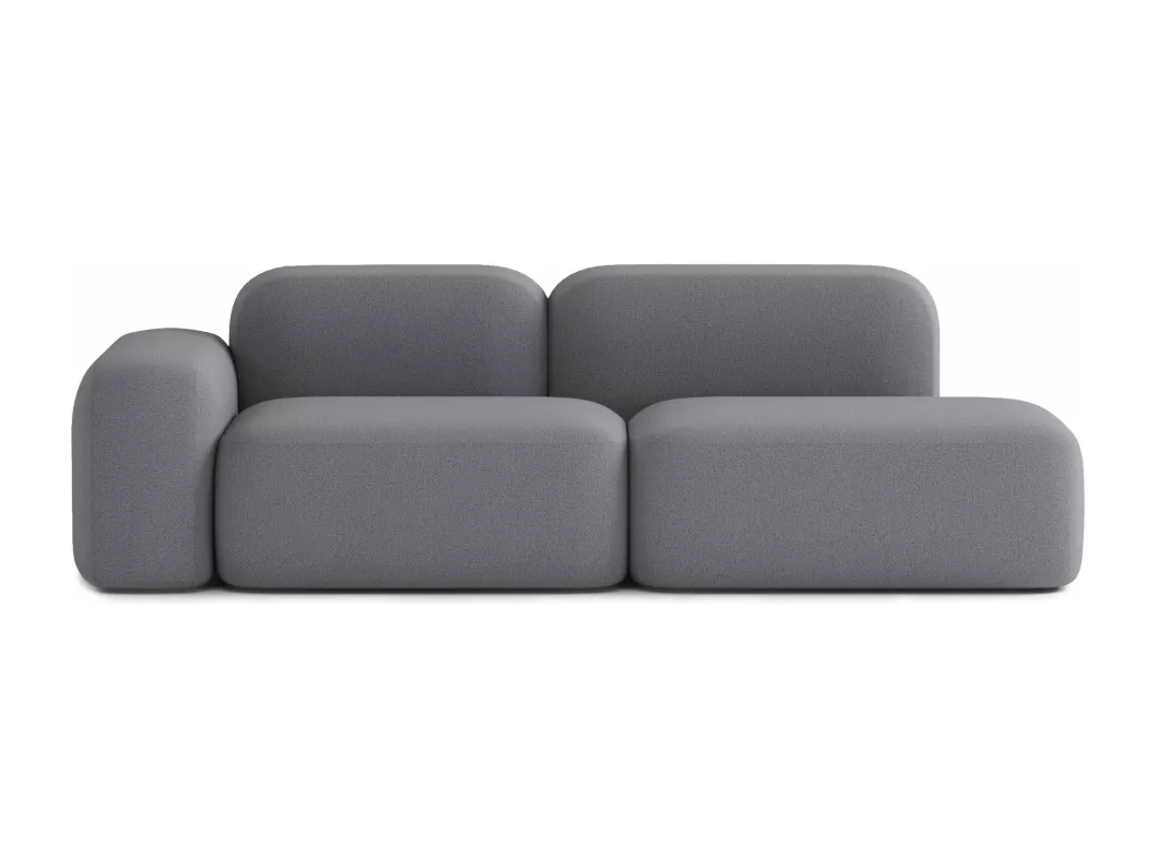 Kauf Unique Modulares 3-Sitzer-Sofa Max aus Stoff, dunkelgrau