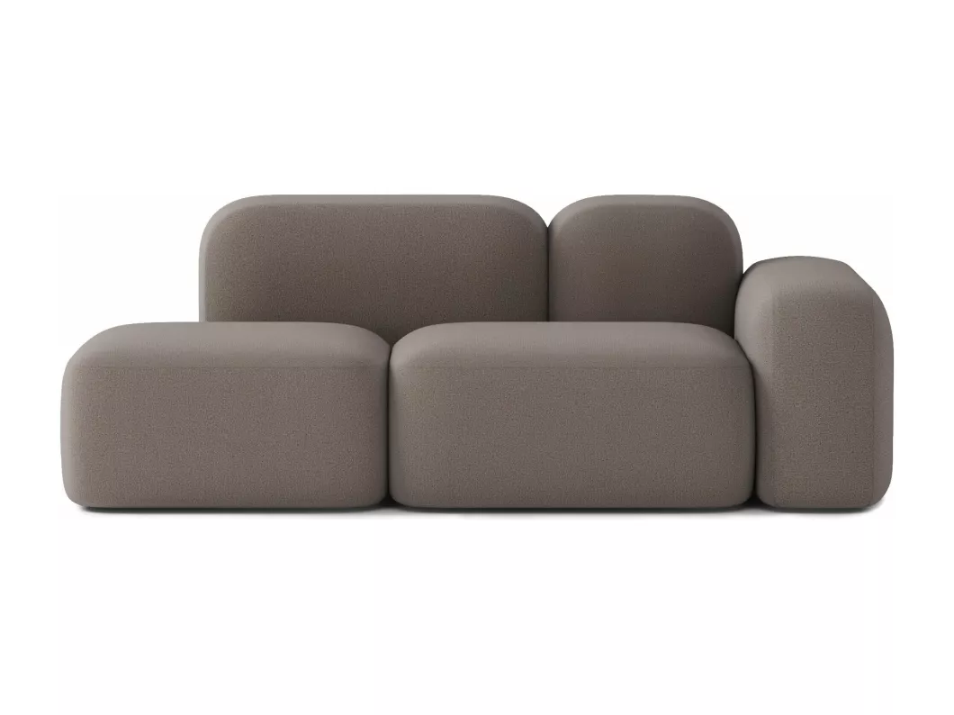 Kauf Unique Modulares 2-Sitzer-Sofa Max aus Stoff, braun