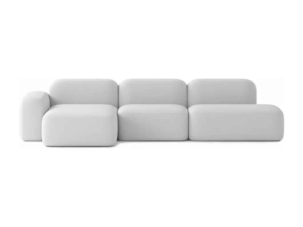 Kauf Unique Modulares 5-Sitzer-Ecksofa Max aus Stoff, hellgrau