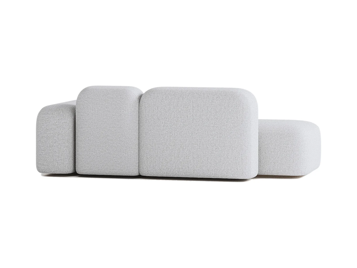 Max modulaire bank 2 zits lichtgrijs