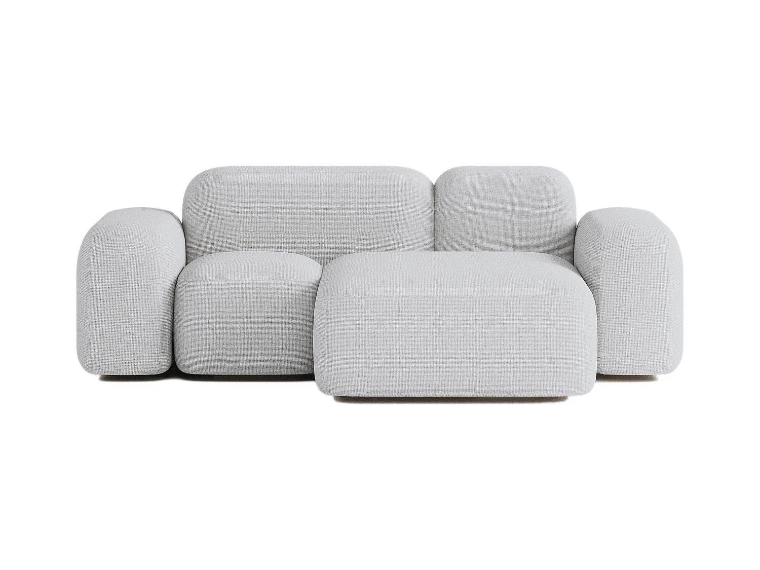 Max modulaire bank 2 zits lichtgrijs