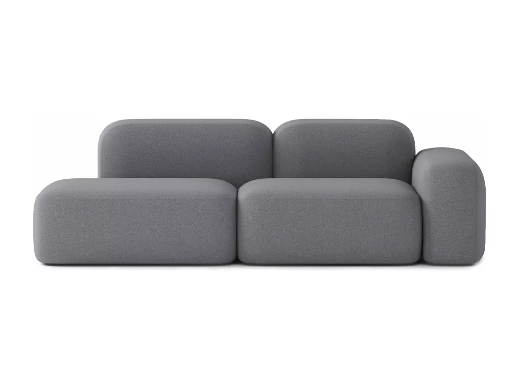 Kauf Unique Modulares 3-Sitzer-Sofa Max aus Stoff, dunkelgrau