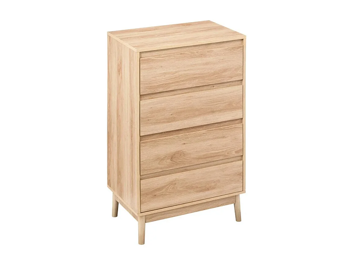 Commode Design 4 Tiroirs "Abana" 107cm Naturel