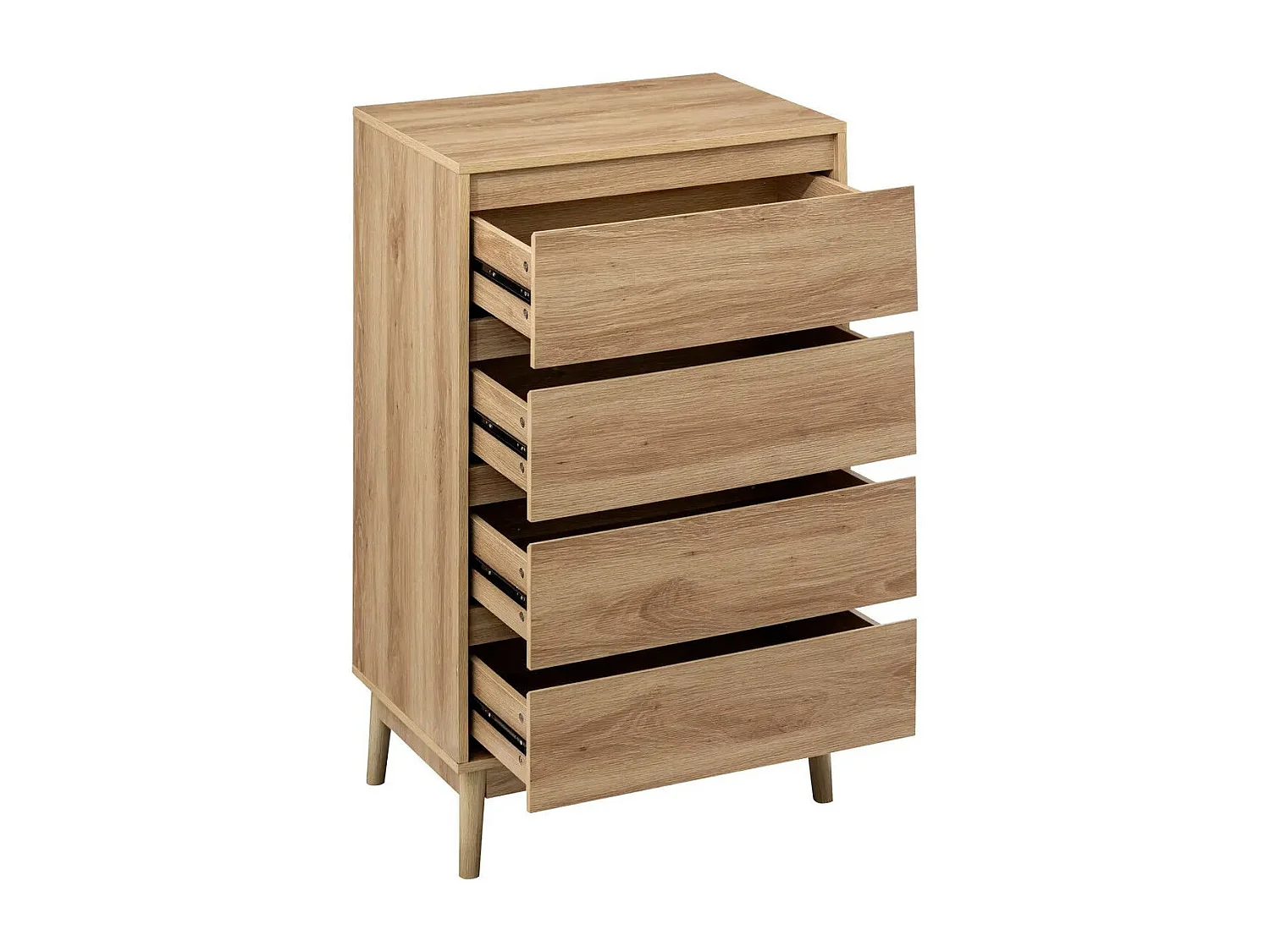 Commode Design 4 Tiroirs "Abana" 107cm Naturel