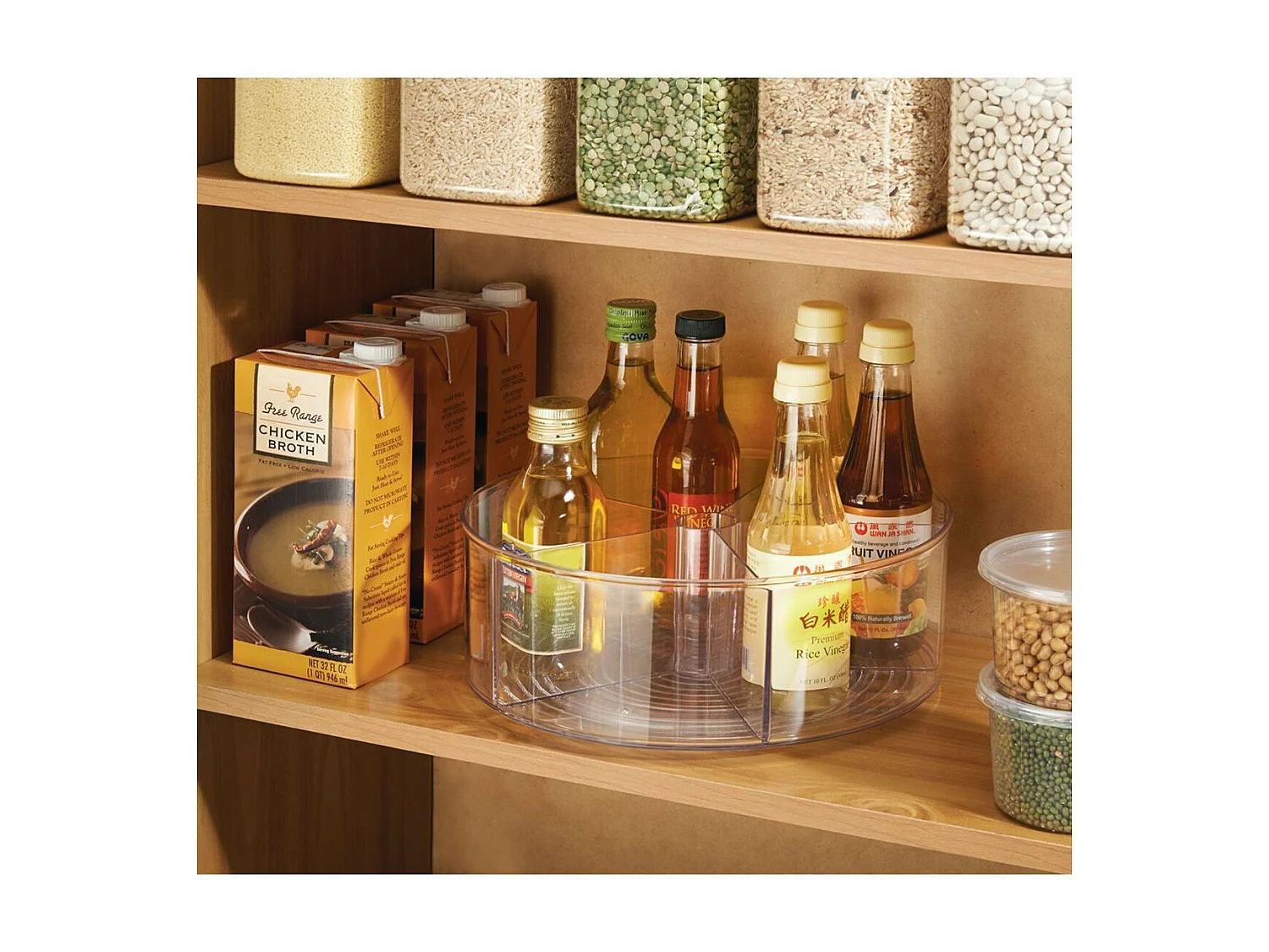 Plastic linus draaitafel met vakverdeling