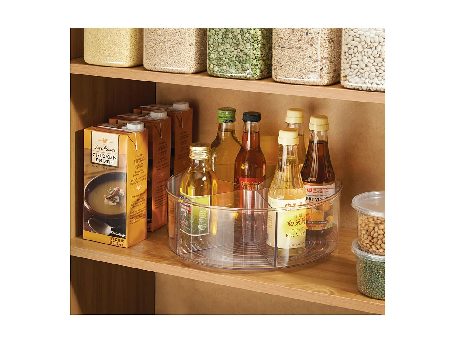 Plaque tournante compartimentée plastique linus