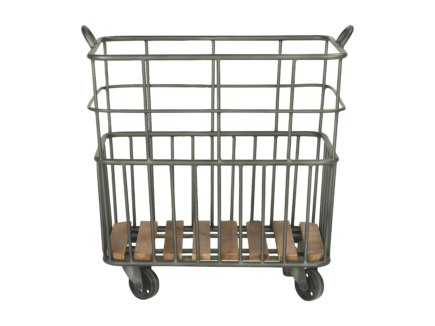 Metallischer Rollenholzwagen