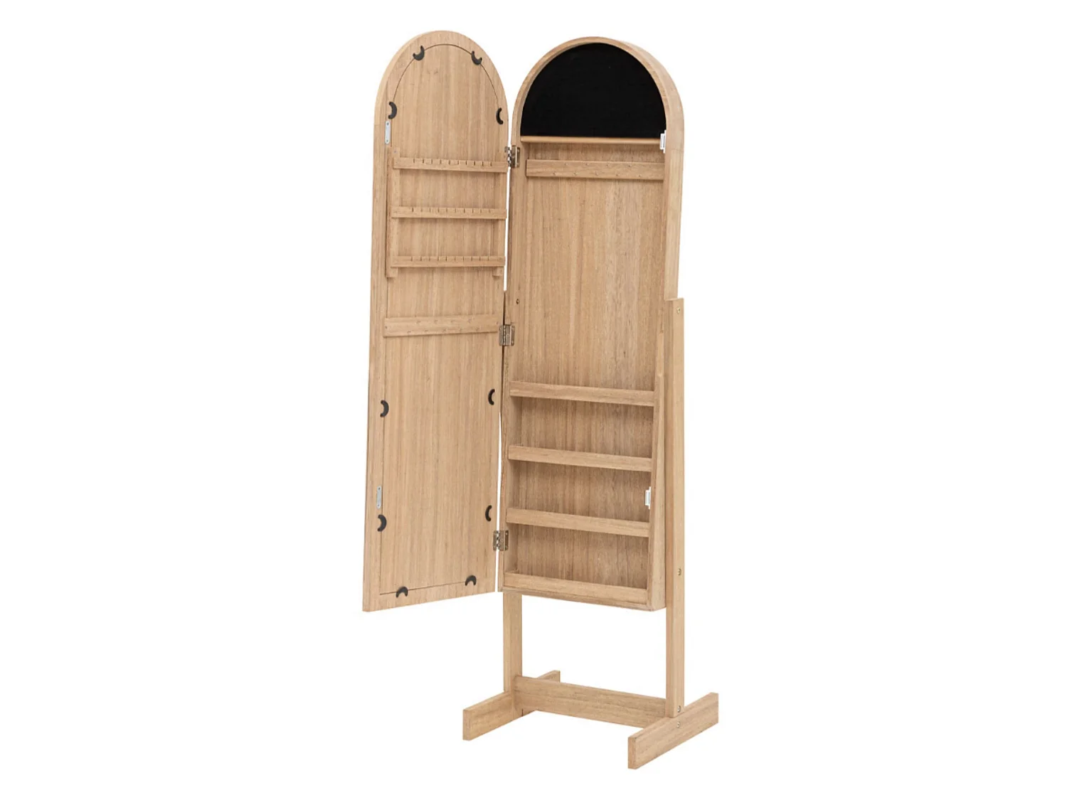 Sieradenspiegel bruin 145x37.5x42cm