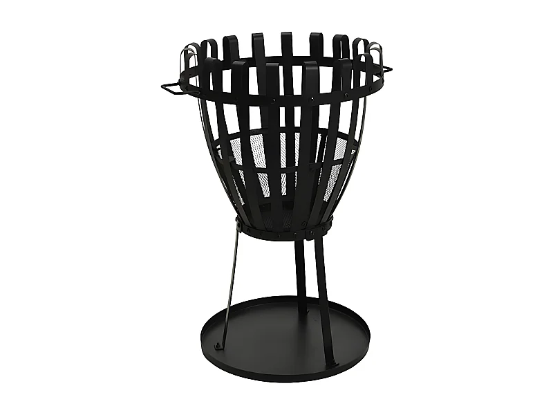 Brasero corbeille métal D54 noir Ambiance