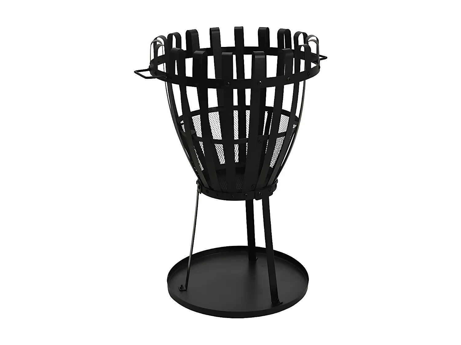 Brasero corbeille métal D54 noir Ambiance