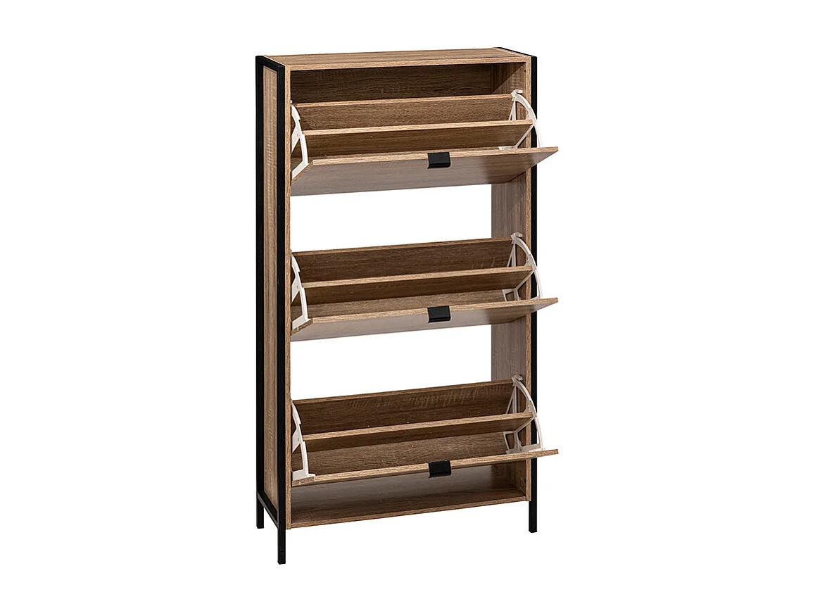 Meuble à Chaussures 3 Tiroirs "Aliaj" 122cm Naturel