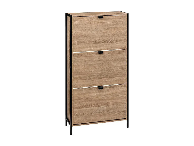 Meuble à Chaussures 3 Tiroirs "Aliaj" 122cm Naturel