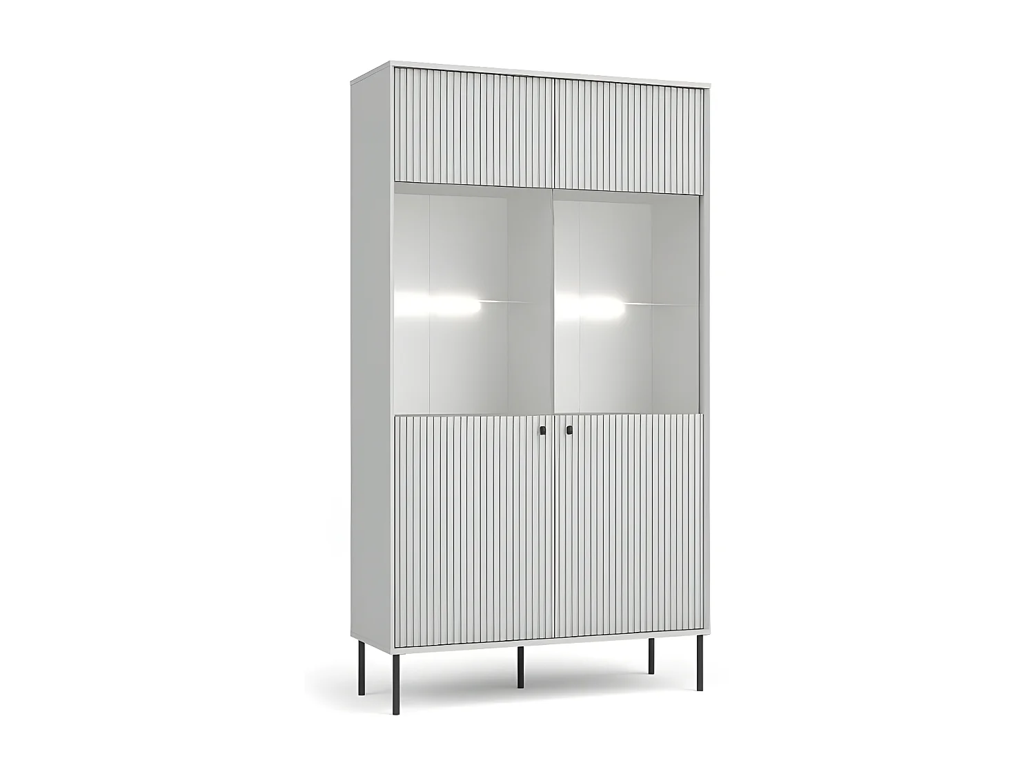 Vitrine 2 portes blanc mat Iris