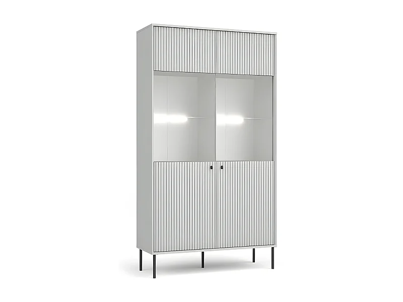 Vitrine 2 portes blanc mat Iris