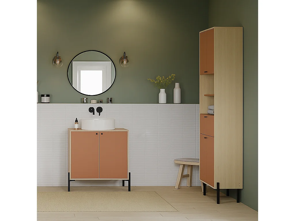 Columna 4 puertas, 1 cajón y 2 nichos H201,5 cm - ELISA