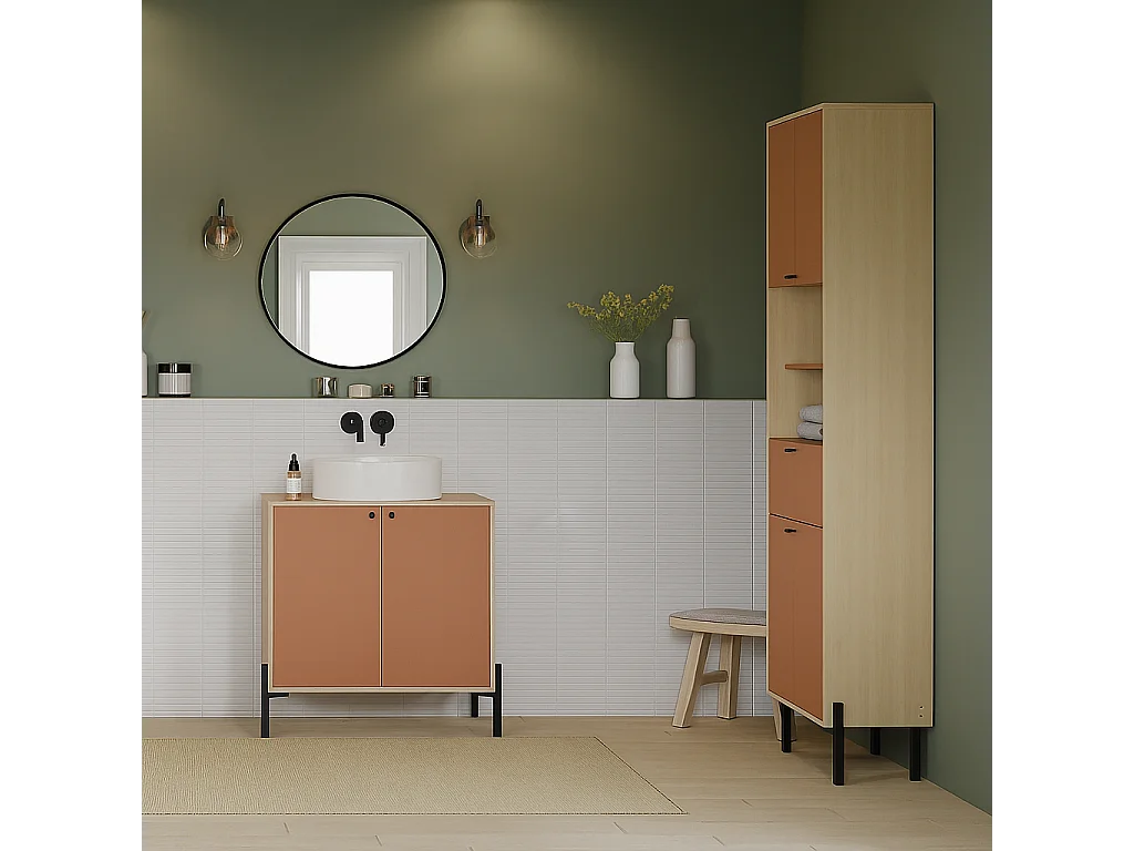 Columna 4 puertas, 1 cajón y 2 nichos H201,5 cm - ELISA