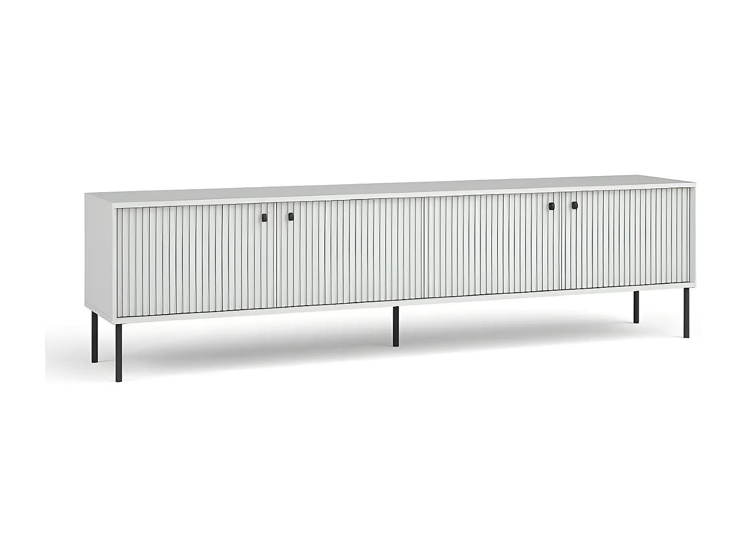 Meuble TV 4 Portes blanc mat Iris