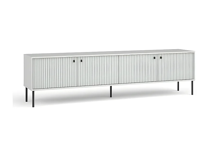 Meuble TV 4 Portes blanc mat Iris