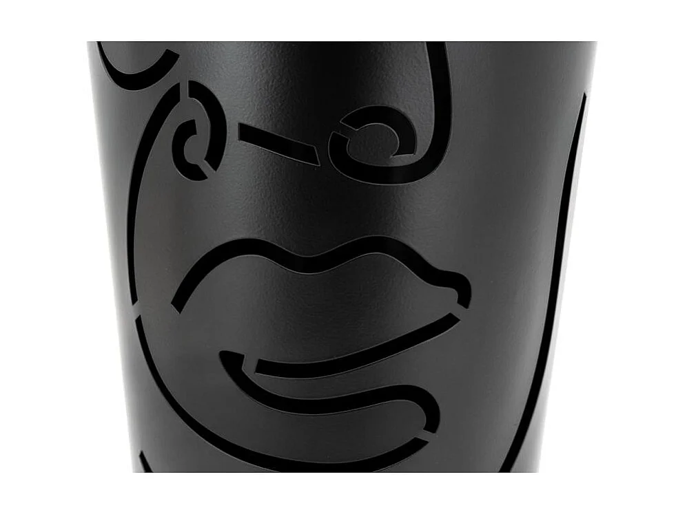 Porte-parapluie en métal noir Visage