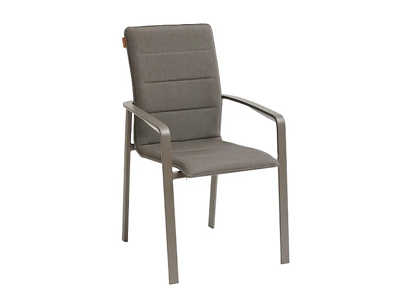 Fauteuil repas extérieur Diese mocha/praline Hespéride