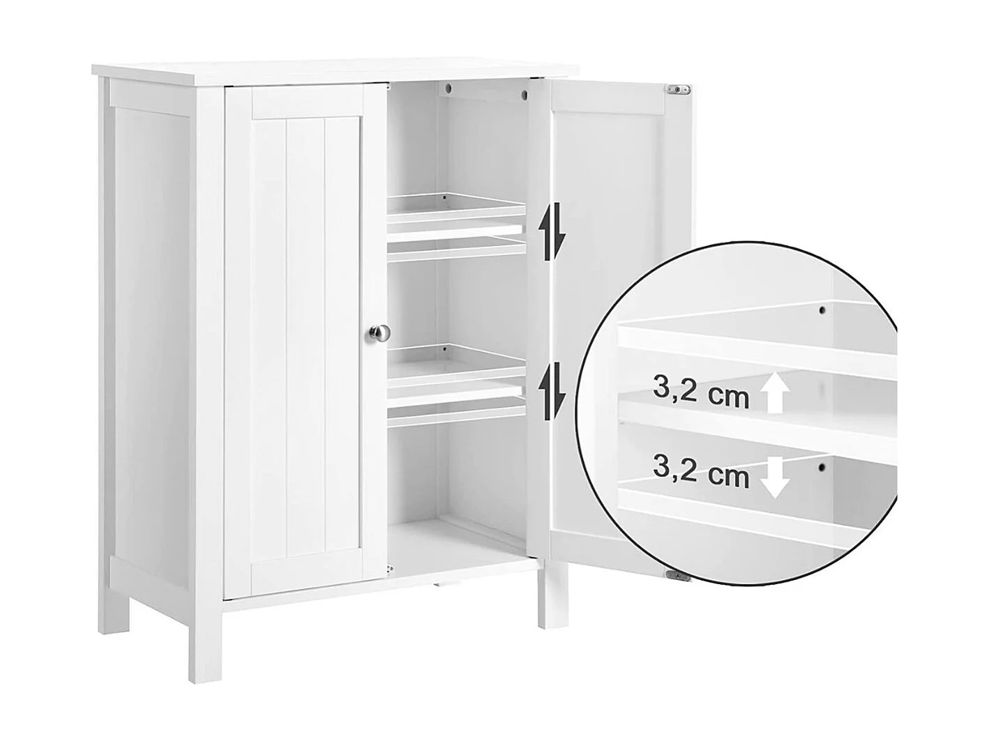 Szafka łazienkowa z 2 drzwiami - L60 cm