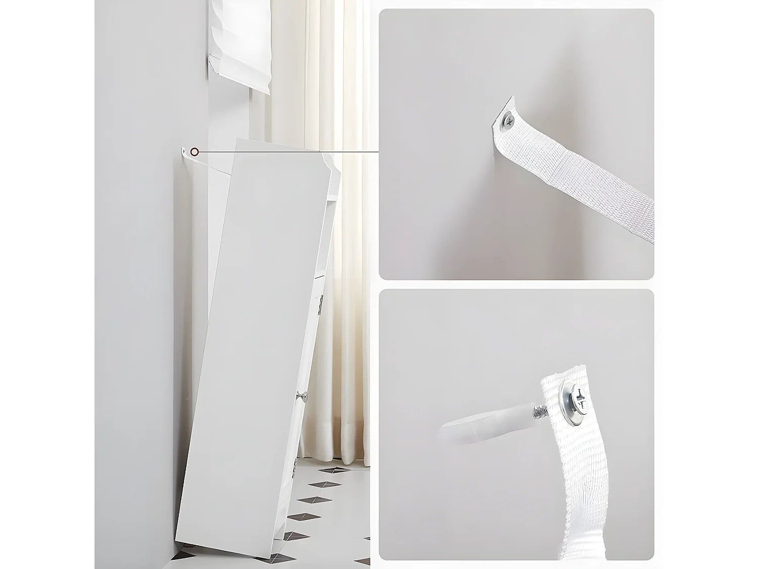 Petit meuble de rangement 1 niche, 1 porte, 1 étagère - H80 cm