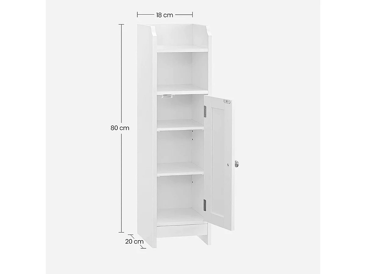 Mały schowek 1 wnęka, 1 drzwiczki, 1 półka - wys. 80 cm