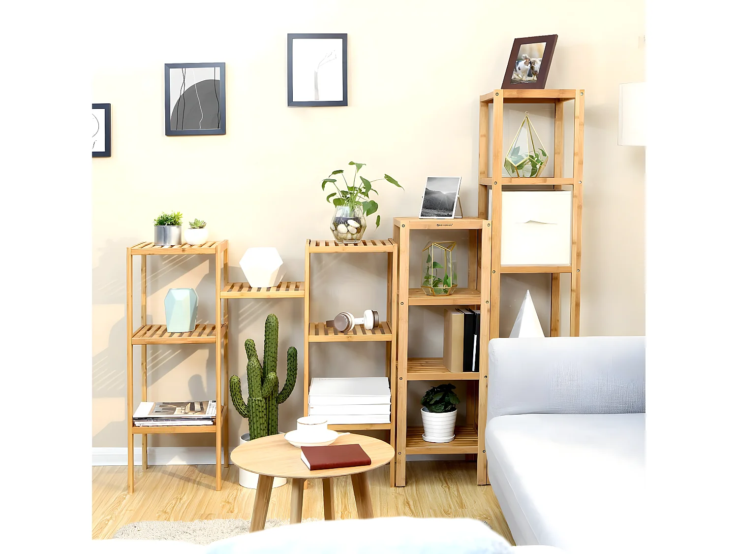 Scaffale da bagno con 5 ripiani - H146 cm