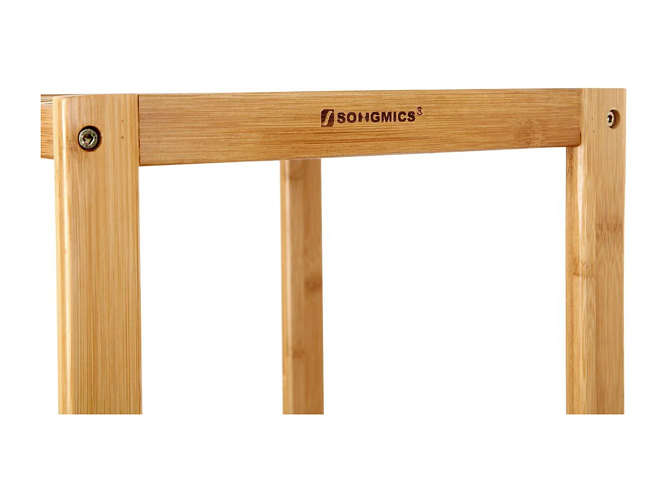 SONGMICS 5-Tier Bamboo Bathroom Shelf, Standing Kitchen Rack, 33 x 33 x 146 cm(L x W x H), for Narrow Spaces, Living Room, Bedroom, Hallway BCB55Y