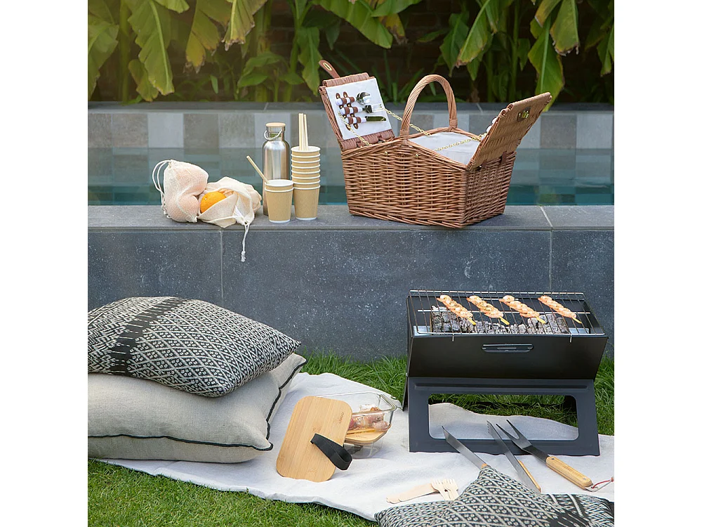 Barbecue à charbon pliable noir