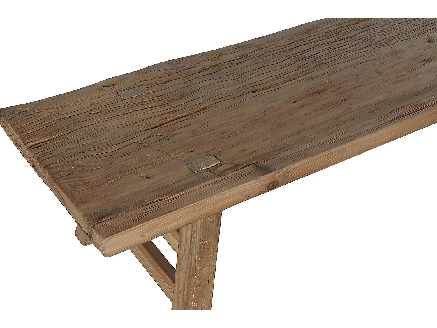 bancà manger, bancde repas rectangulaire en bois coloris naturel - longueur 167 x profondeur 41 x Hauteur 42,5 cm