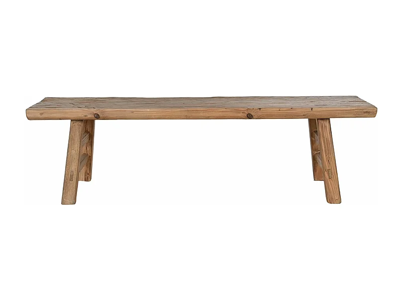 bancà manger, bancde repas rectangulaire en bois coloris naturel - longueur 167 x profondeur 41 x Hauteur 42,5 cm