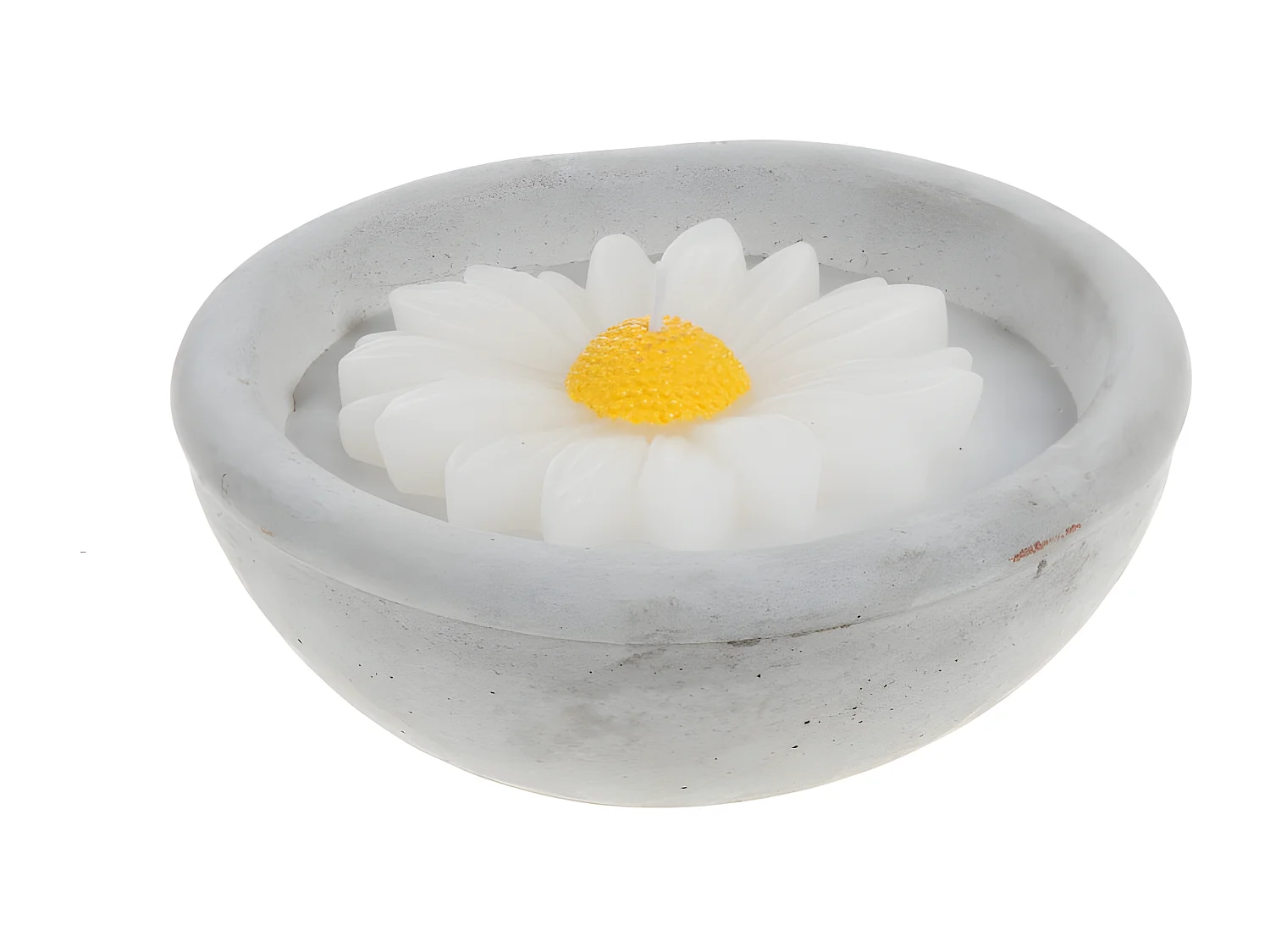 Bougie pâquerette blanc 12 cm