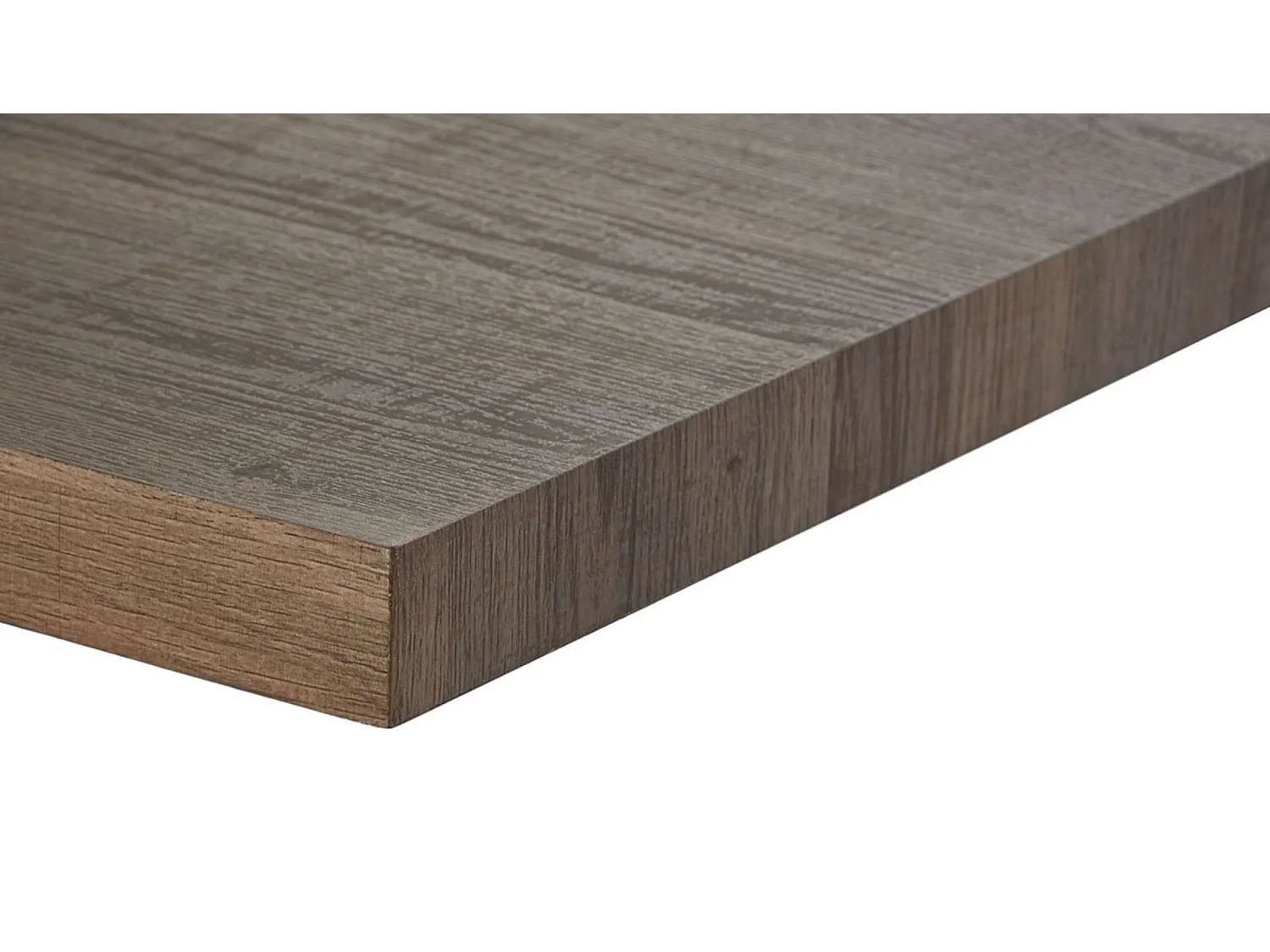 Table à manger, table de repas rectangulaire en bois coloris marron et fer noir - longueur 160 x profondeur 90 x Hauteur 75 cm