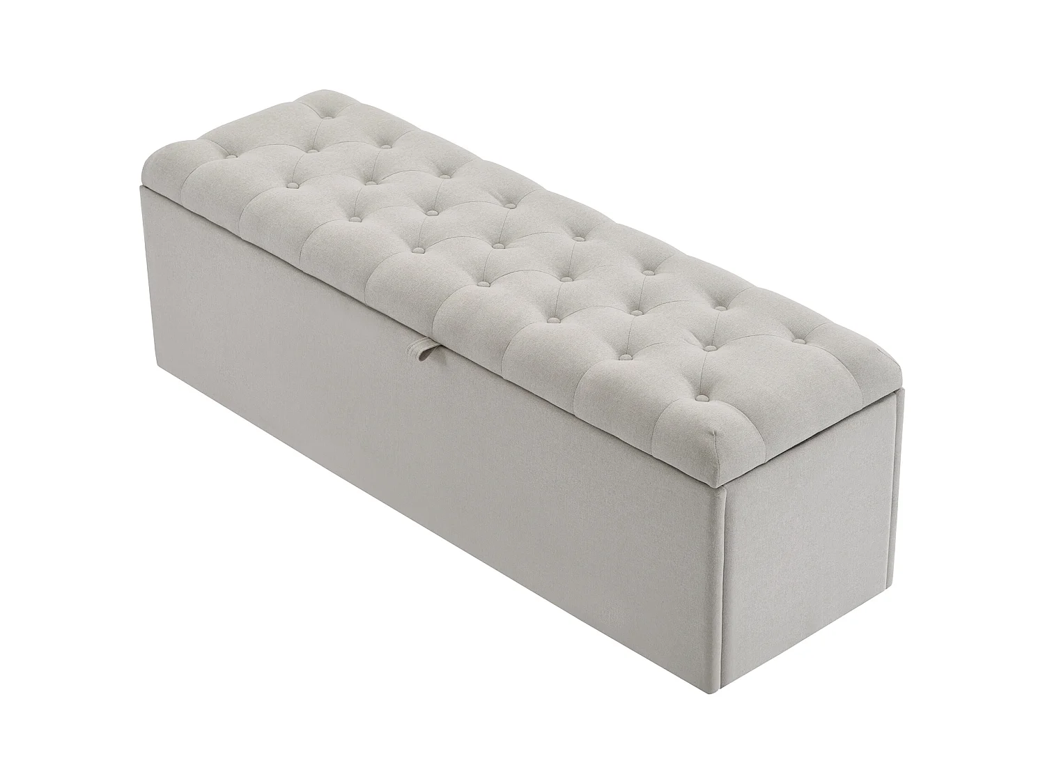 Panca imbottita in lino - Grigio chiaro