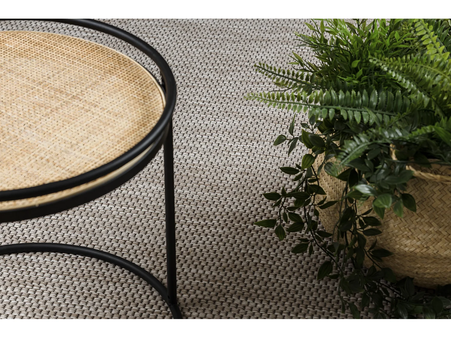 Sisal tapijt SISAL FLOORLUX 20195 zilver / Zwart 140x200 cm