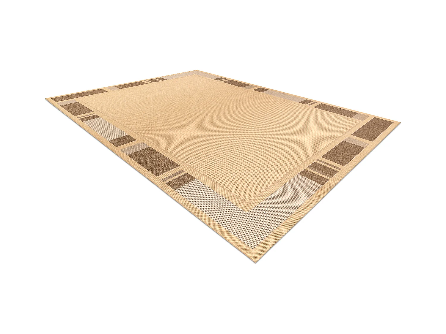 TAPIS EN CORDE SIZAL FLOORLUX 20195 mais / café 80x150 cm