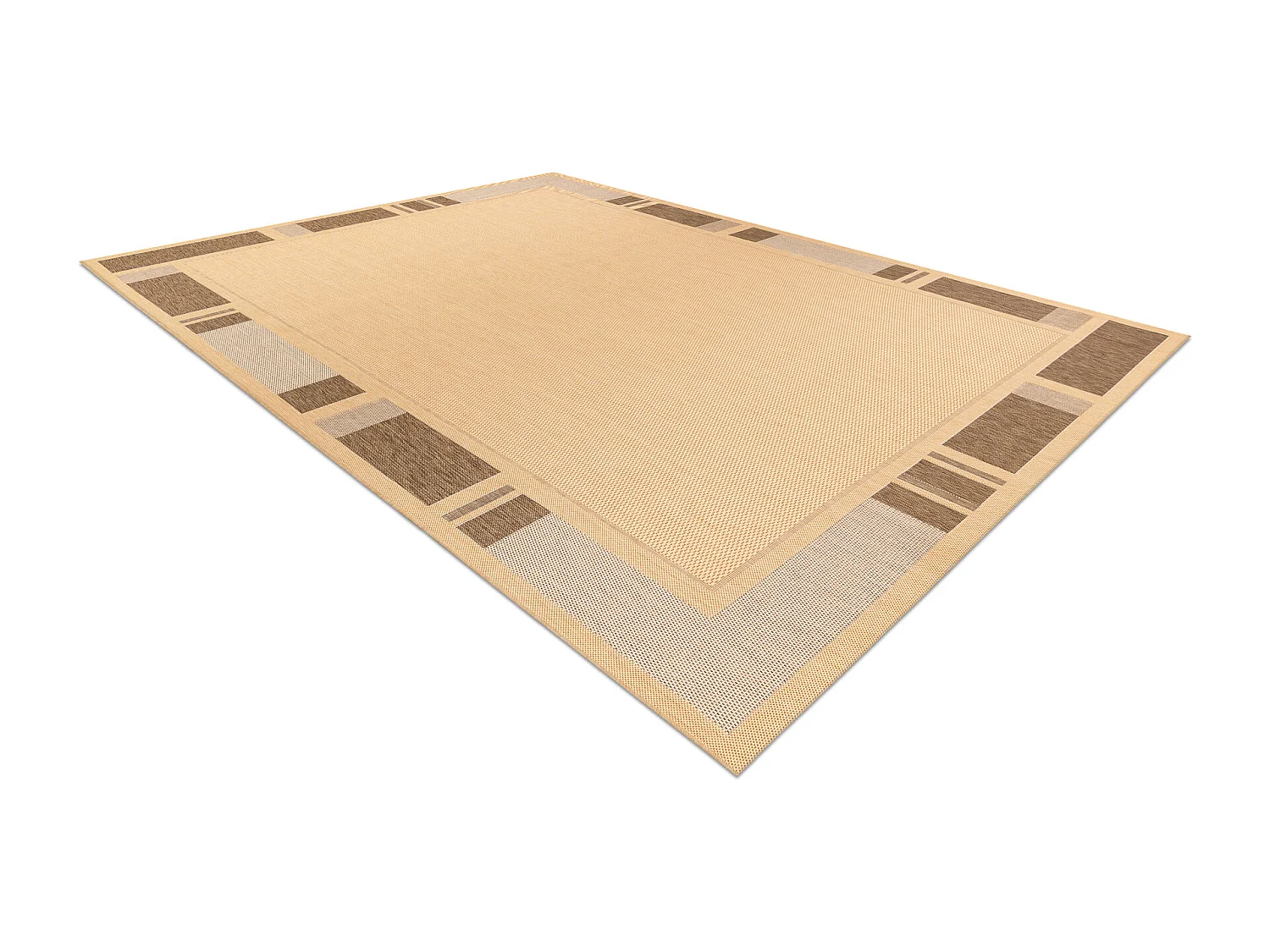 TAPIS EN CORDE SIZAL FLOORLUX 20195 mais / café 80x150 cm