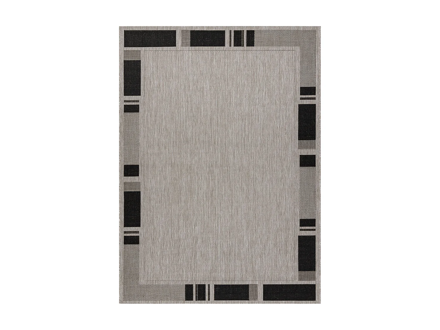 TEPPICH SIZAL FLOORLUX 20195 silber / schwarz 120x170 cm