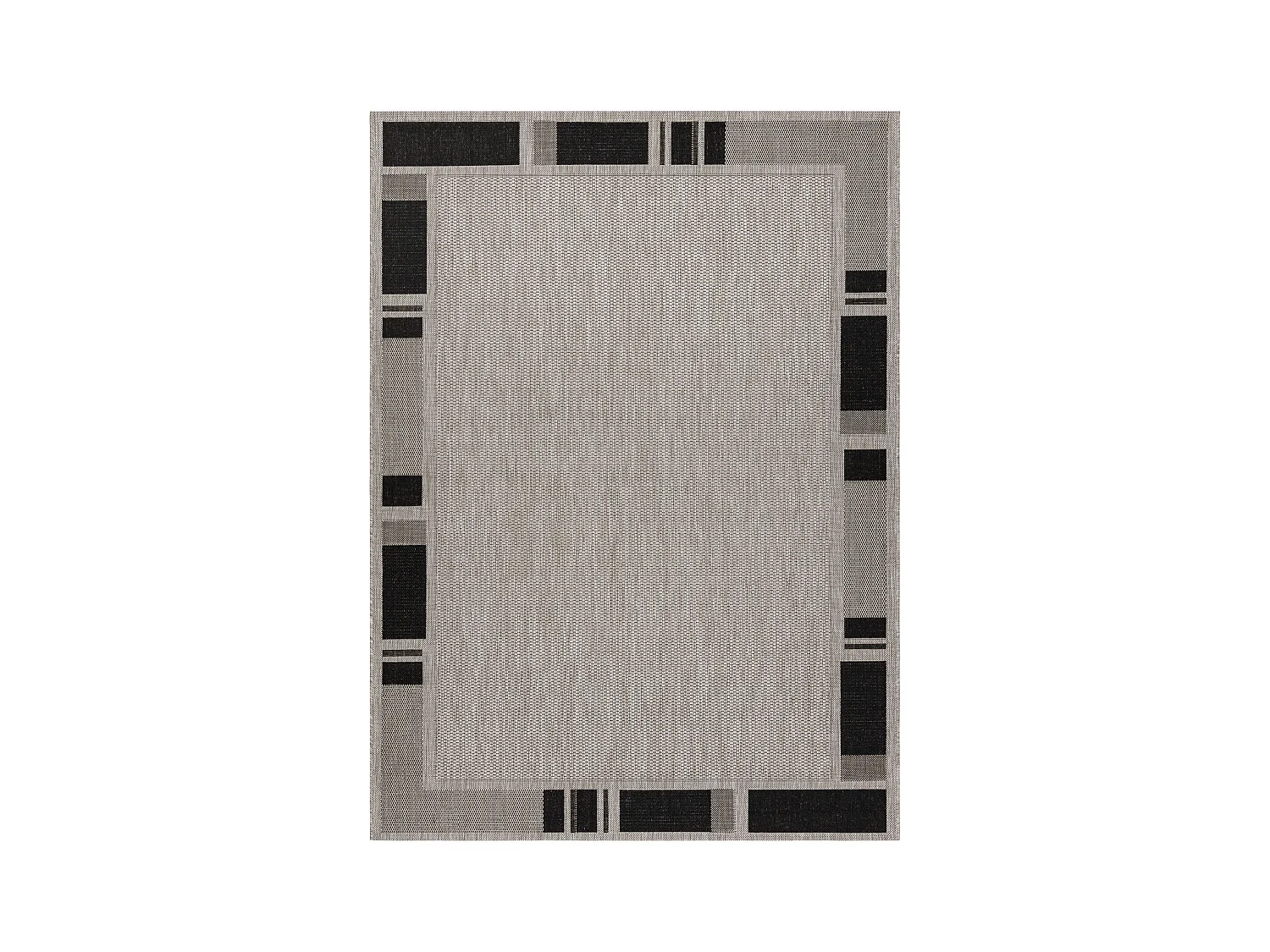 Sisal tapijt SISAL FLOORLUX 20195 zilver / Zwart 120x170 cm