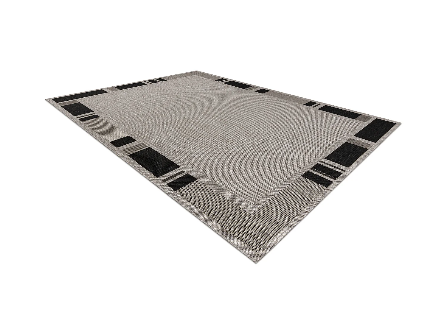Sisal tapijt SISAL FLOORLUX 20195 zilver / Zwart 120x170 cm
