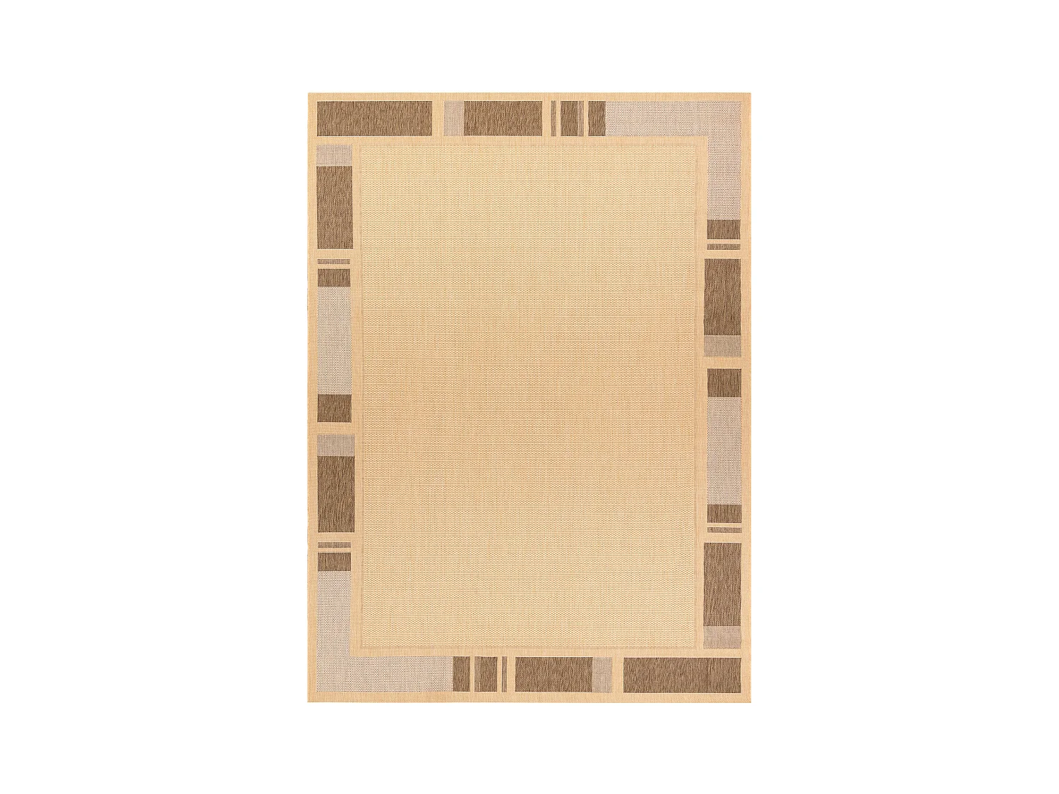 TAPIS EN CORDE SIZAL FLOORLUX 20195 mais / café 140x200 cm