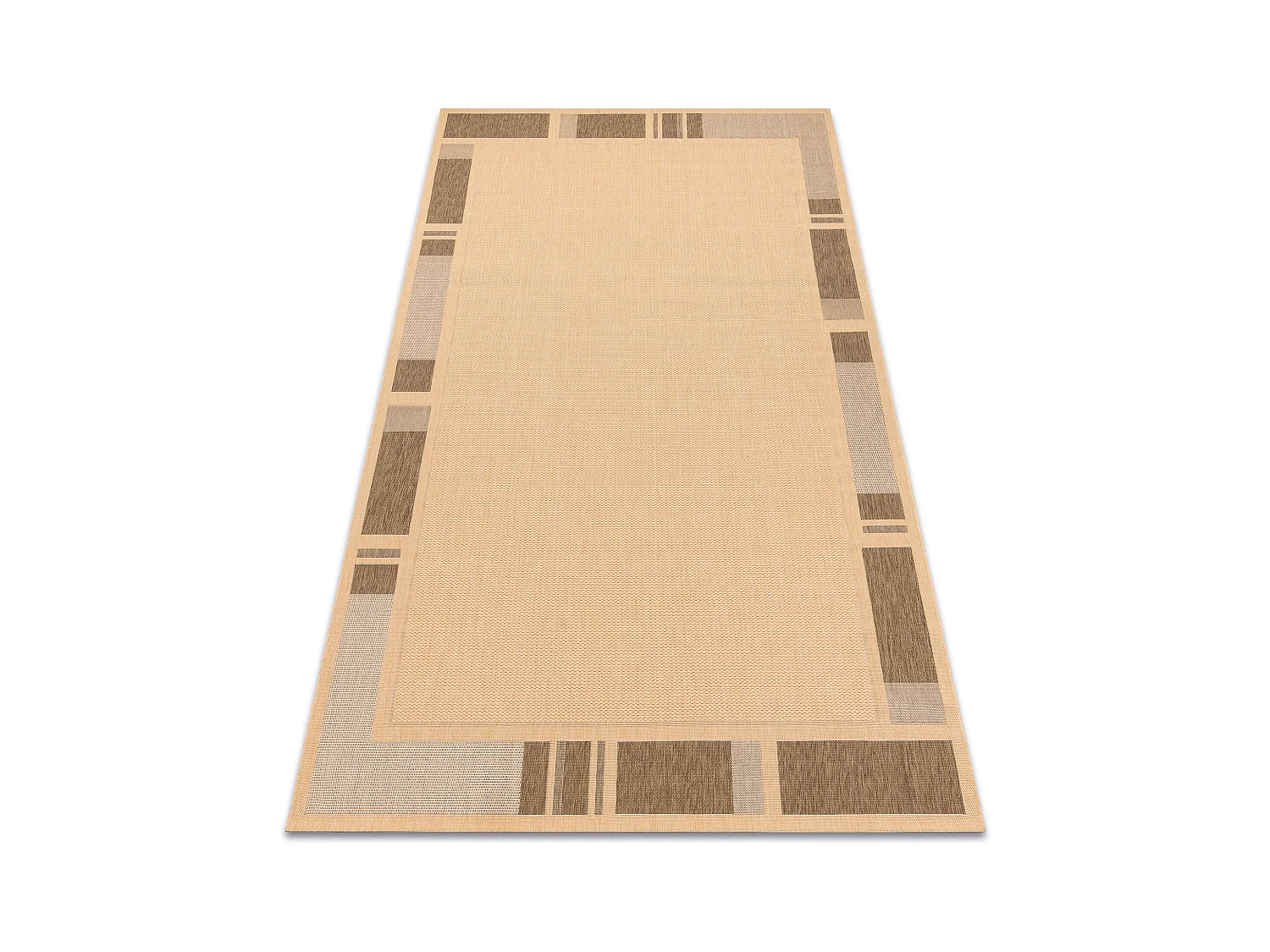 TAPIS EN CORDE SIZAL FLOORLUX 20195 mais / café 140x200 cm