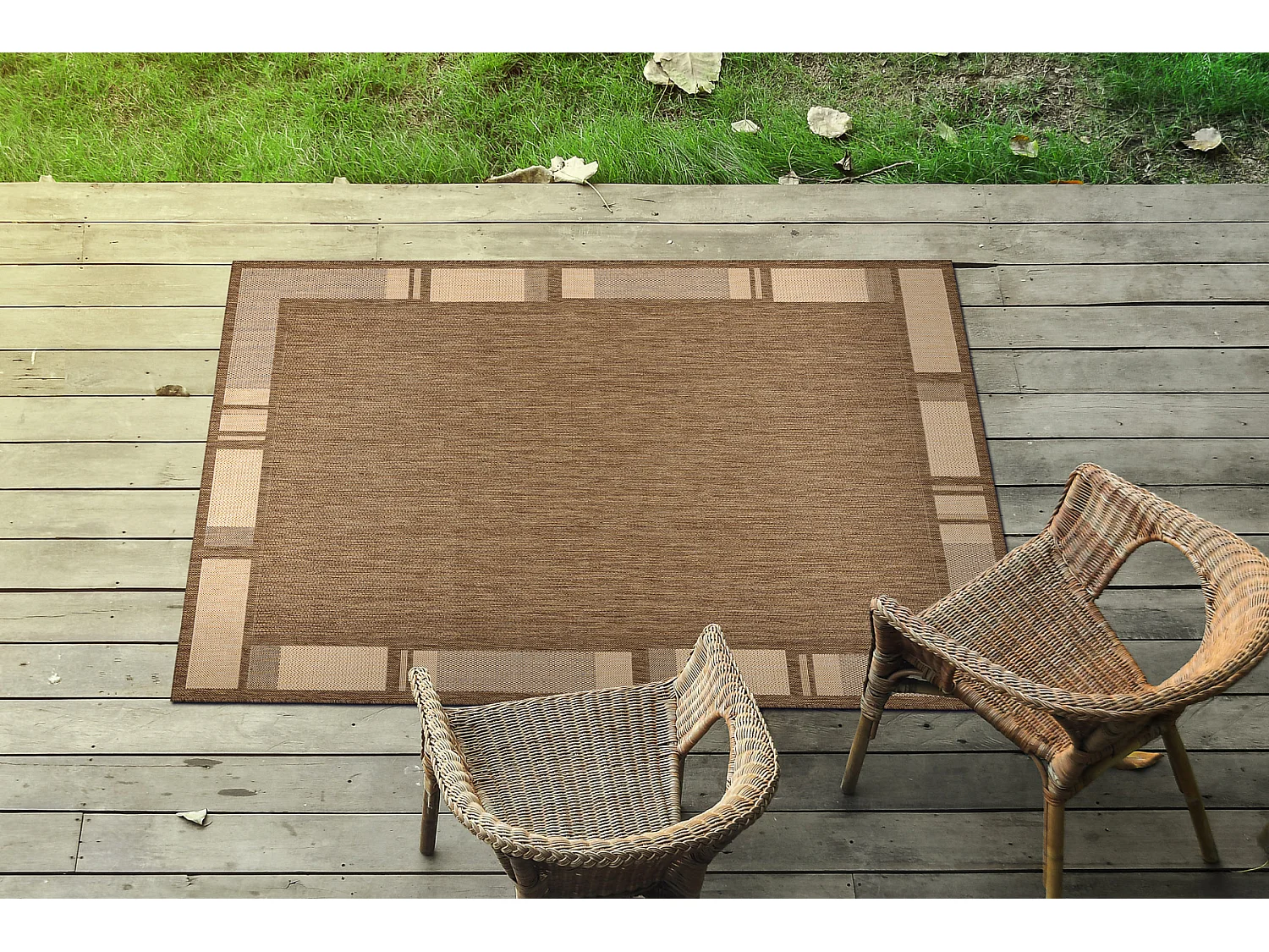TAPIS EN CORDE SIZAL FLOORLUX 20195 café / mais 60x110 cm
