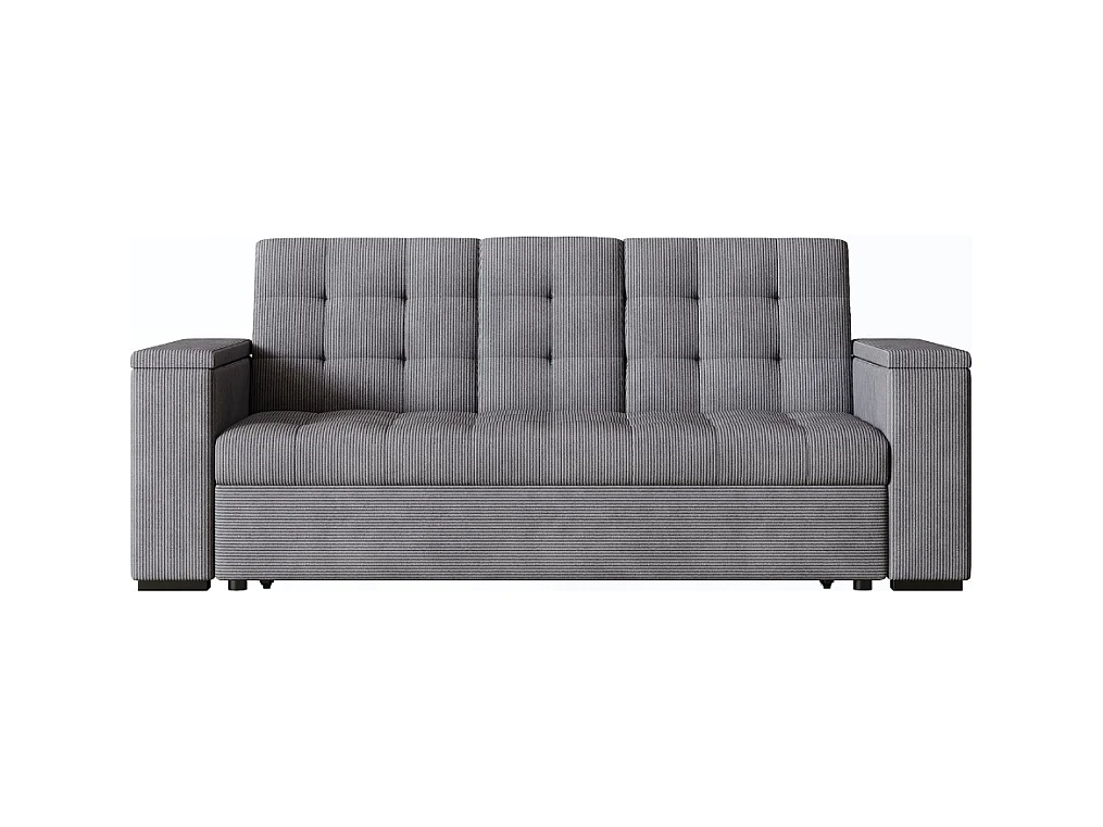Graues Bettsofa und Anreihsofa 3-Sitzer  aus Cord NOHO