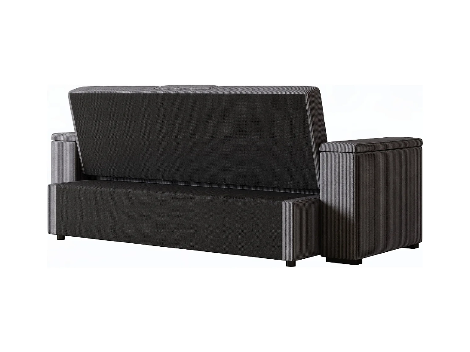 Graues Bettsofa und Anreihsofa 3-Sitzer  aus Cord NOHO