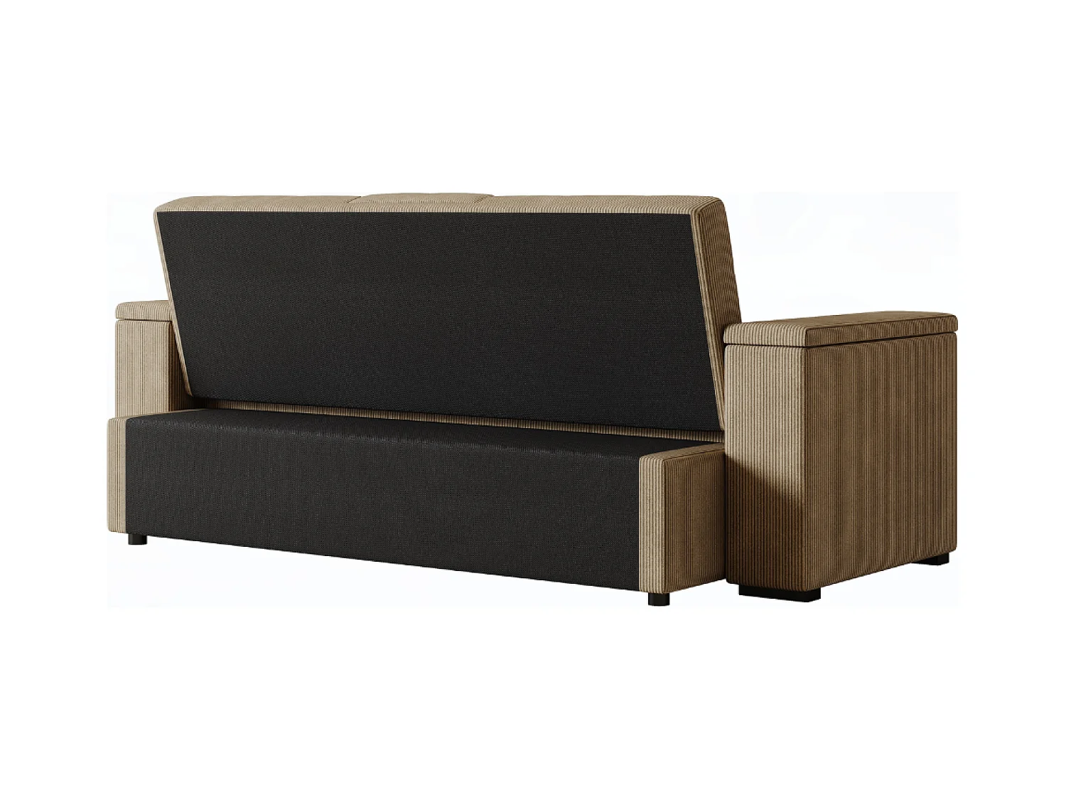 Umbau- und Anreihsofa 3-Sitzer aus Cord in Beige NOHO